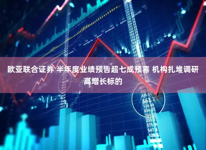 欧亚联合证券 半年度业绩预告超七成预喜 机构扎堆调研高增长标的